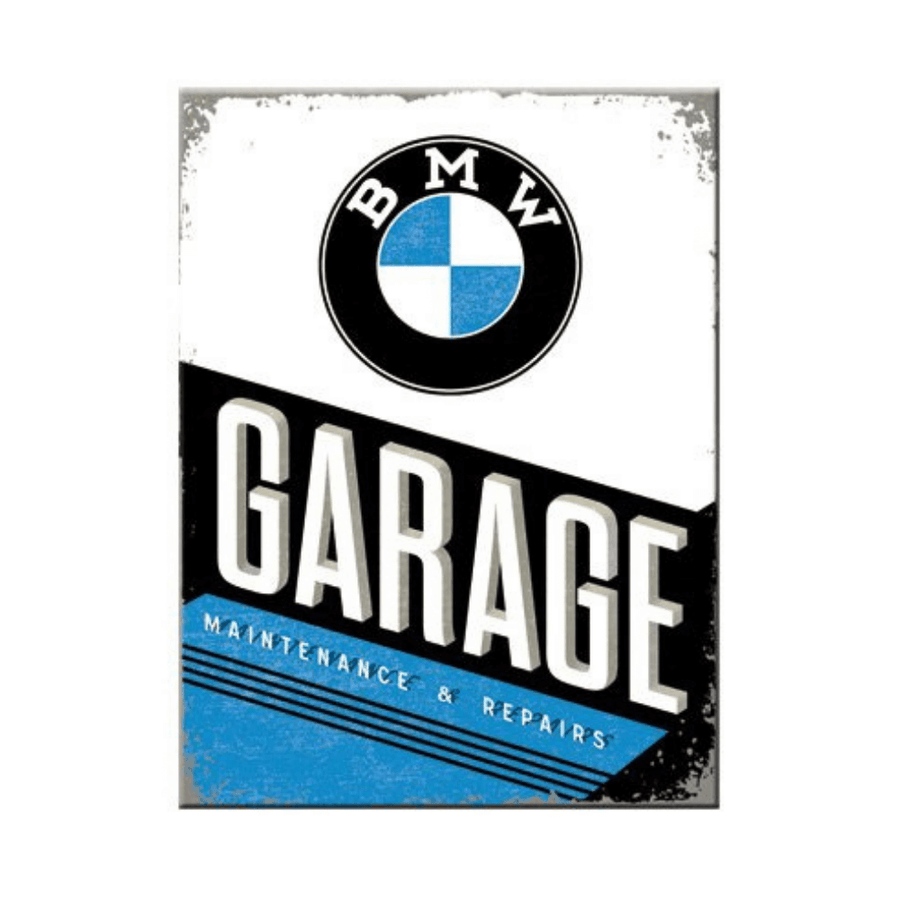 Official BMW Garage Retro Sign Style Metal Fridge Magnet Gift Present