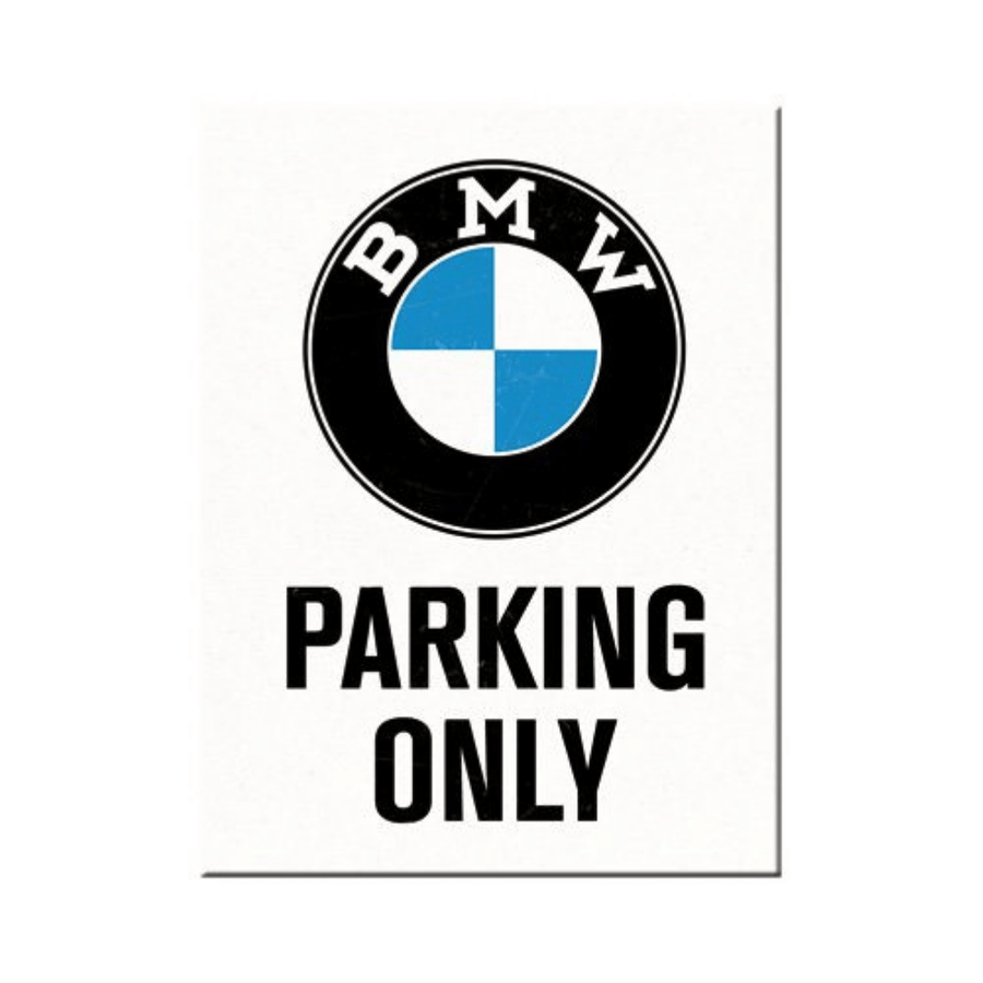 BMW Parking Only Metal Magnet Gifts Present