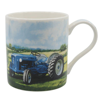 Blue Fordson Classic Tractor Mug Right View