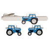 Blue Tractor Cufflink and Tie Clip Farmer Gifts Set Presents