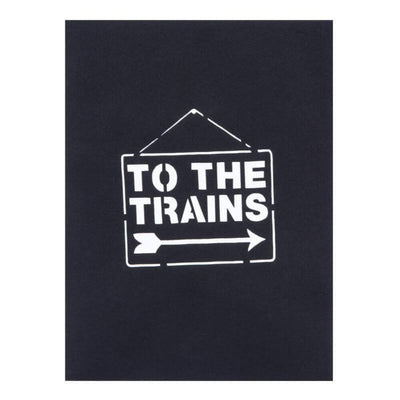 Steam Train 3D Pop Up Birthday Christmas Greetings Card Front Cover Only with words "To The Trains"