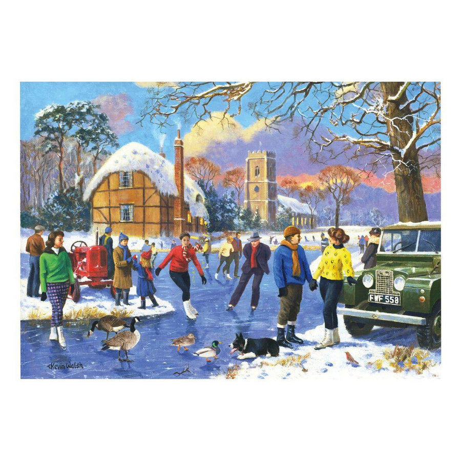Land Rover Series I and Ice Skaters Jigsaw Puzzle 1000 Piece Boxed