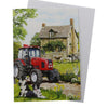 Red Farm Tractor & Sheepdog Birthday Greetings Card