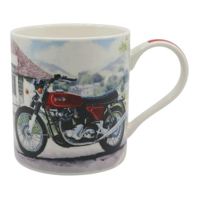 Red Norton Commando Classic Motorbike Mug Right Side View