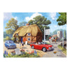 Triumph TR4 Roadster and Austin Mini Classic Car Jigsaw Puzzle 1000 Piece Image of Completed Puzzle Showing Full Picture