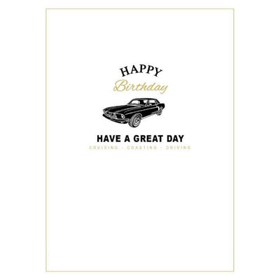 American Mustang Muscle Car Style Birthday Card