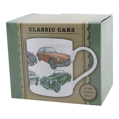 British Classic Cars Ceramic Mug in gift present box