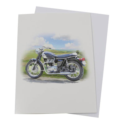 Classic Motorbike Birthday Card