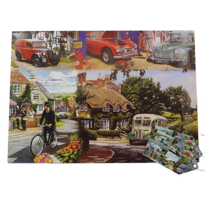Classic Car Camper & Caravan Gift Wrap Wrapping Paper Close Up with tags