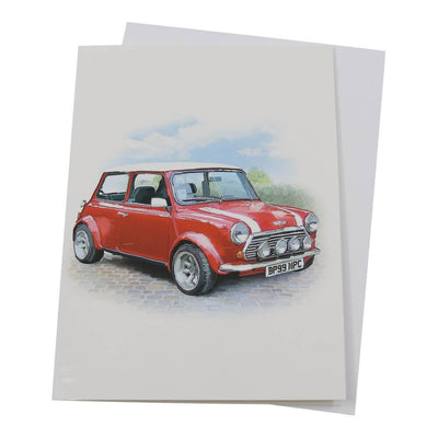 Classic Red Mini Car Birthday Card