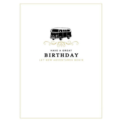 Classy Campervan Birthday Card New Adventures