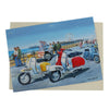 Lambretta Scooters At The Seafront Birthday Card
