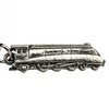 Close up if the The Mallard Steam Train Keyring Hand Cast In Fine Pewter Gift