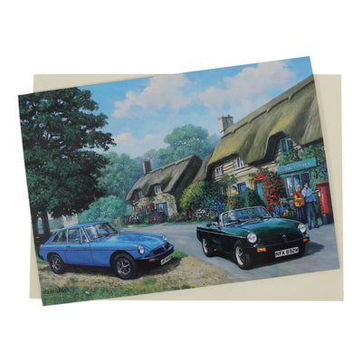 MGB GT and Roadster Rubber Bumper Birthday Card