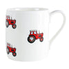 Red Farm Tractor Illustration Fine Bone China Mug