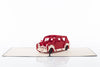 Mini Cooper Car 3D Pop Up Birthday Christmas Greetings Card - Inside