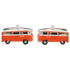 Retro Volkswagen VW Campervan Cufflinks - Orange Camper Gifts